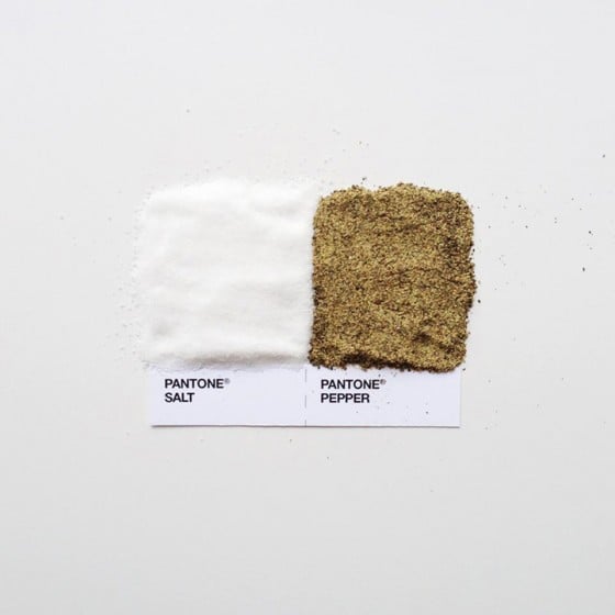David Schwen - Pantone Pairings - Campioni di Pantone realizzati con accostamenti di cibo