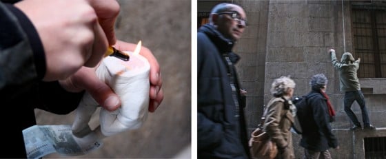 Hands - Installazione di mani in silicone a Barcellona Hands - Installazione di mani in silicone a Barcellona