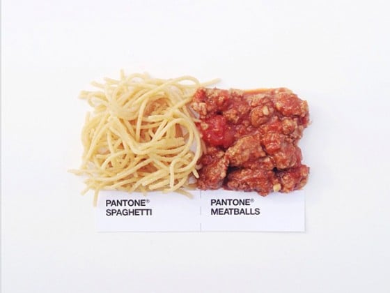 David Schwen - Pantone Pairings - Campioni di Pantone realizzati con accostamenti di cibo