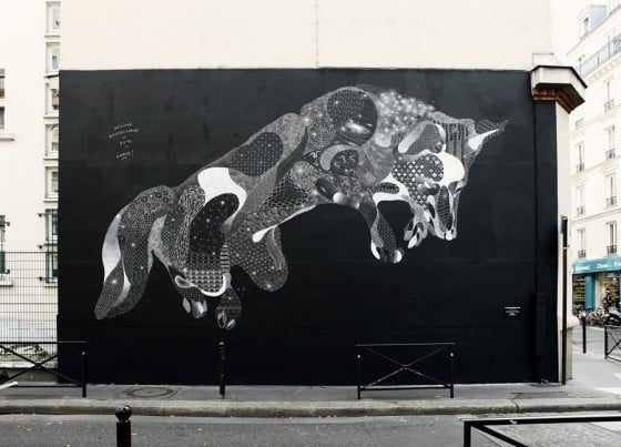 Philippe Baudelocque - Animali disegnati a gessetti a Parigi