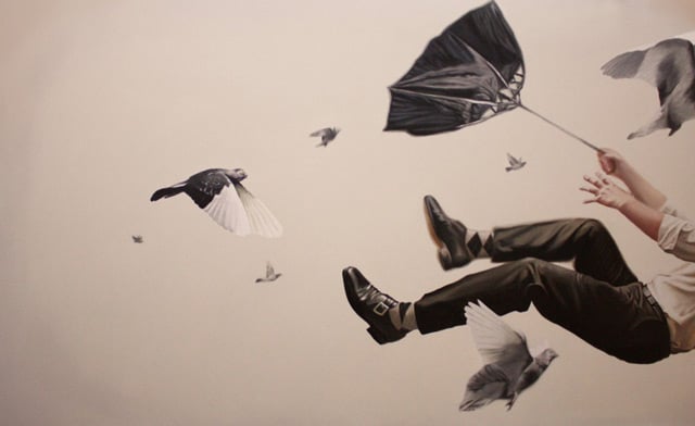 Alex Hall - Relativity - Dipinti surreali sull'indecisione e l'incertezza