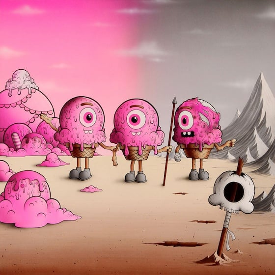 Buff Monster - Pink is Power - Illustratore di Los Angeles