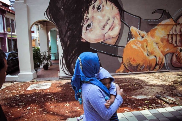 Zacharevic - Singapore - La street art interattiva dell'artista lituano