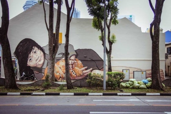 Zacharevic - Singapore - La street art interattiva dell'artista lituano Zacharevic - Singapore - La street art interattiva dell'artista lituano