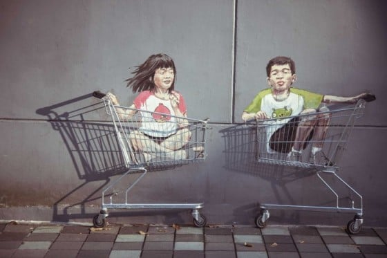 Zacharevic - Singapore - La street art interattiva dell'artista lituano Zacharevic - Singapore - La street art interattiva dell'artista lituano