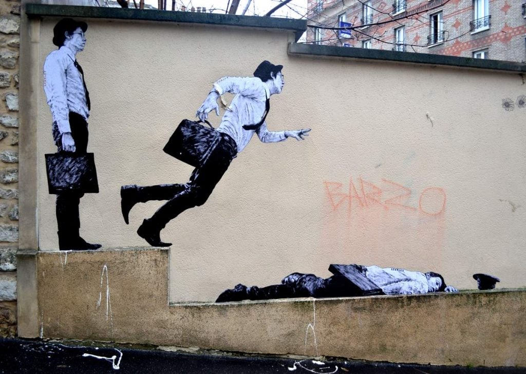 Levalet - Street Art - I paste-up interattivi di Charles Leval aka Levalet