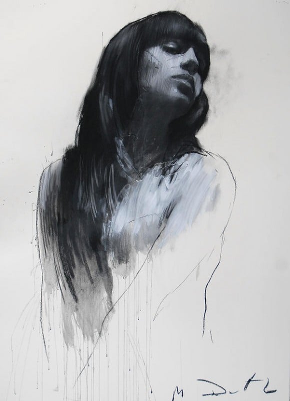 Natalie turning, pastel & collage 32 x 44 £3800