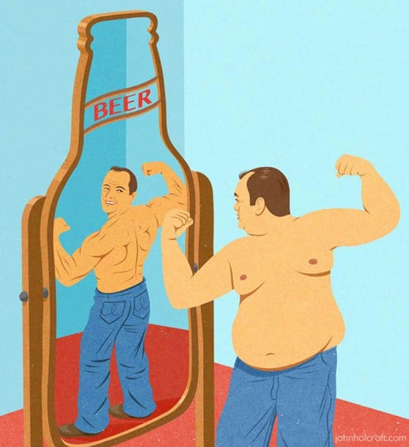 John Holcroft è un illustratore che in modo satirico rappresenta la società di oggi