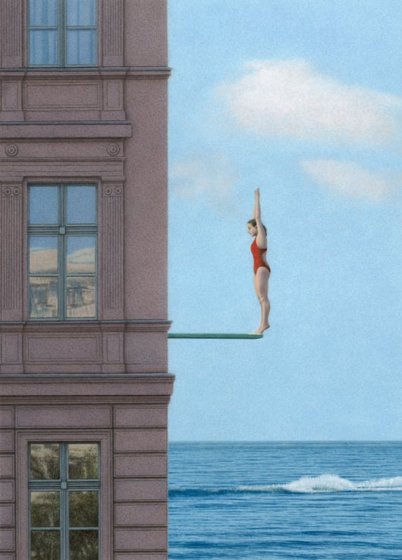 nei lavori di Quint Buchholz ci si perde nel mondo dei libri