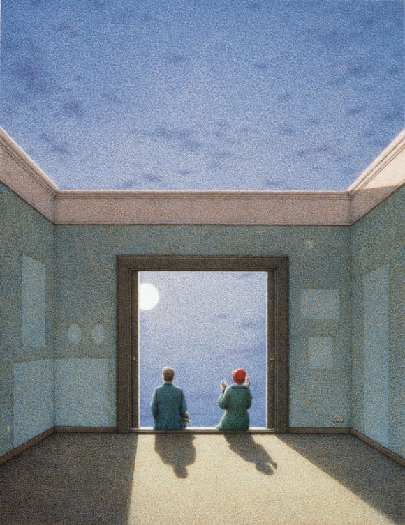 nei lavori di Quint Buchholz ci si perde nel mondo dei libri