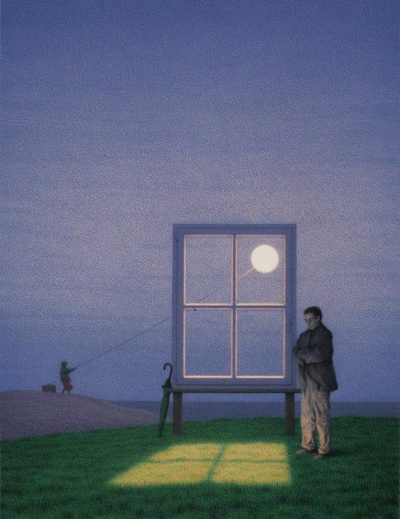 nei lavori di Quint Buchholz ci si perde nel mondo dei libri