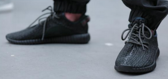 Kanye West in adidas Yeezy Boost 350 in All-Black