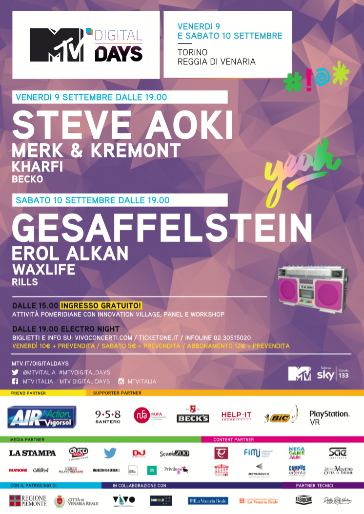 MTV DIGITAL DAYS 2016 | Collater.al - Locandina