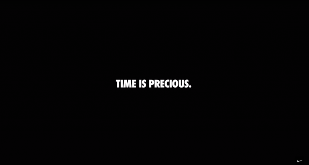 Time Is Precious - Gli spot senza immagini di Nike | Collater.al