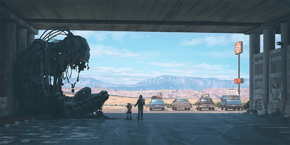 La distopia sci-fi dei quadri di Simon Stålenhag