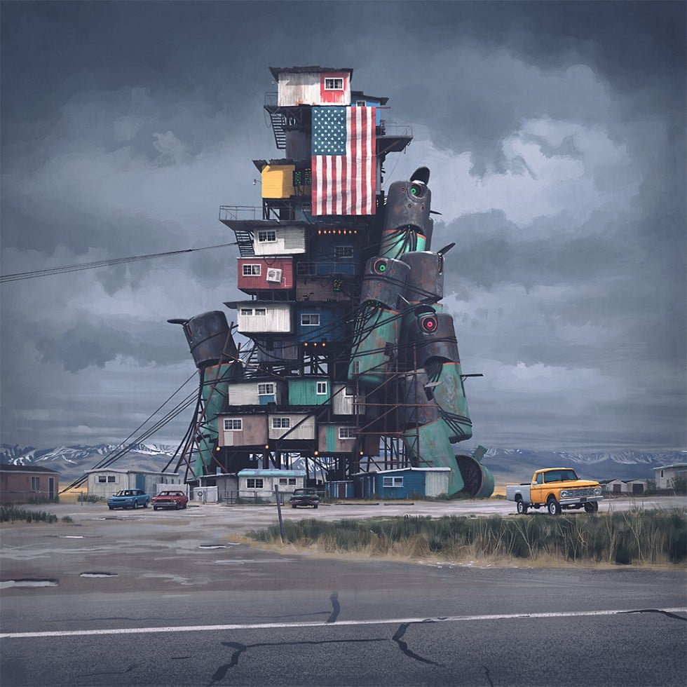 La distopia sci-fi dei quadri di Simon Stålenhag