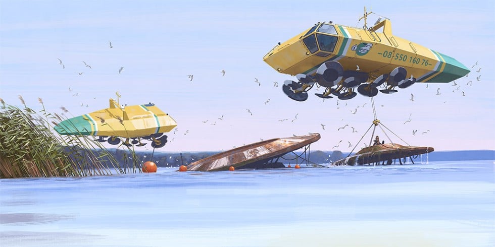 La distopia sci-fi dei quadri di Simon Stålenhag