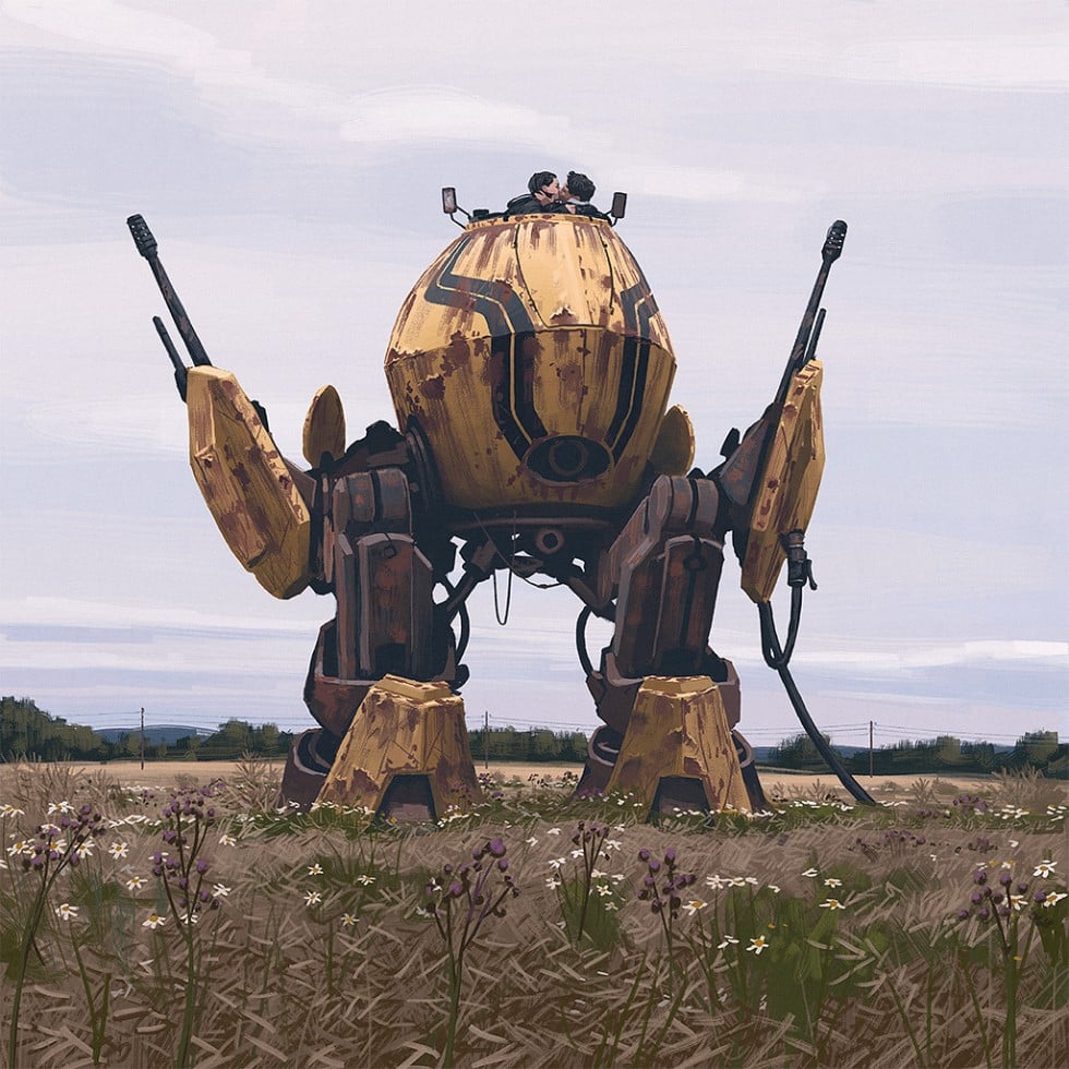 La distopia sci-fi dei quadri di Simon Stålenhag