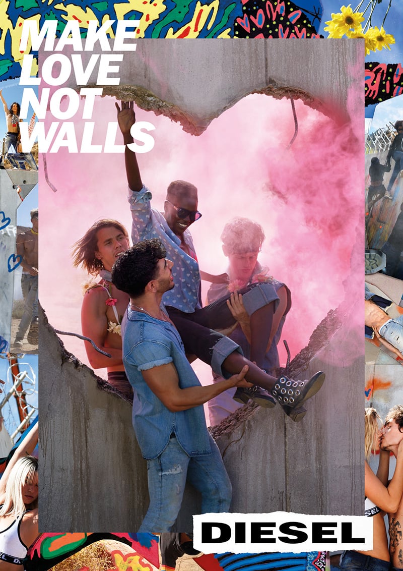 #makelovenotwalls - Diesel e LaChapelle contro i muri dell'odio | Collater.al