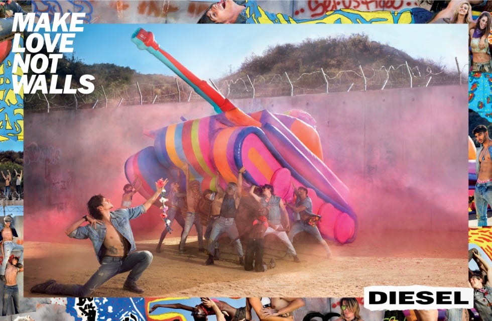 #makelovenotwalls - Diesel e LaChapelle contro i muri dell'odio | Collater.al
