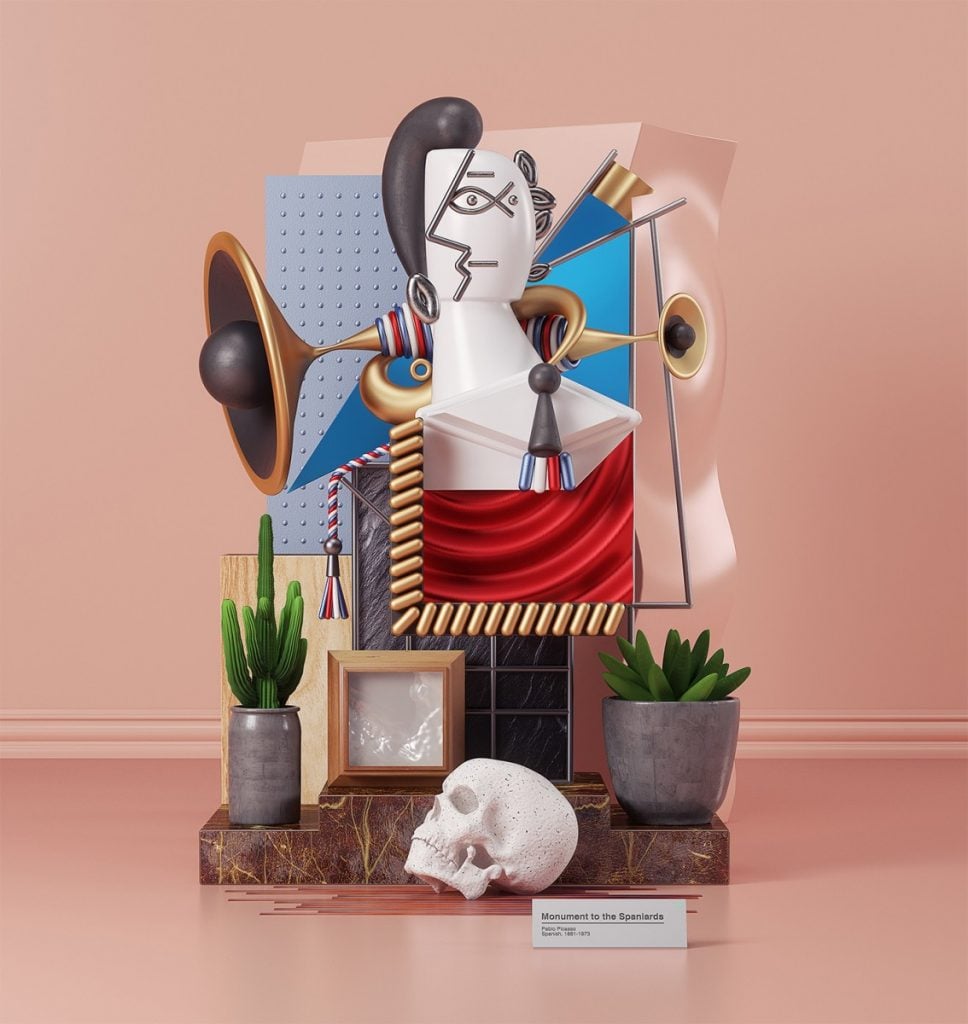 I dipinti di Pablo Picasso nelle sculture 3D di Omar Aqil | Collater.al