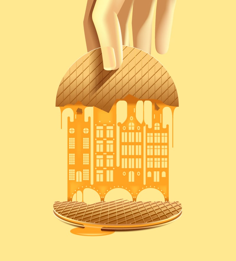 Andrew Nye nelle sue illustrazioni il cibo diventa monumento | Collater.al