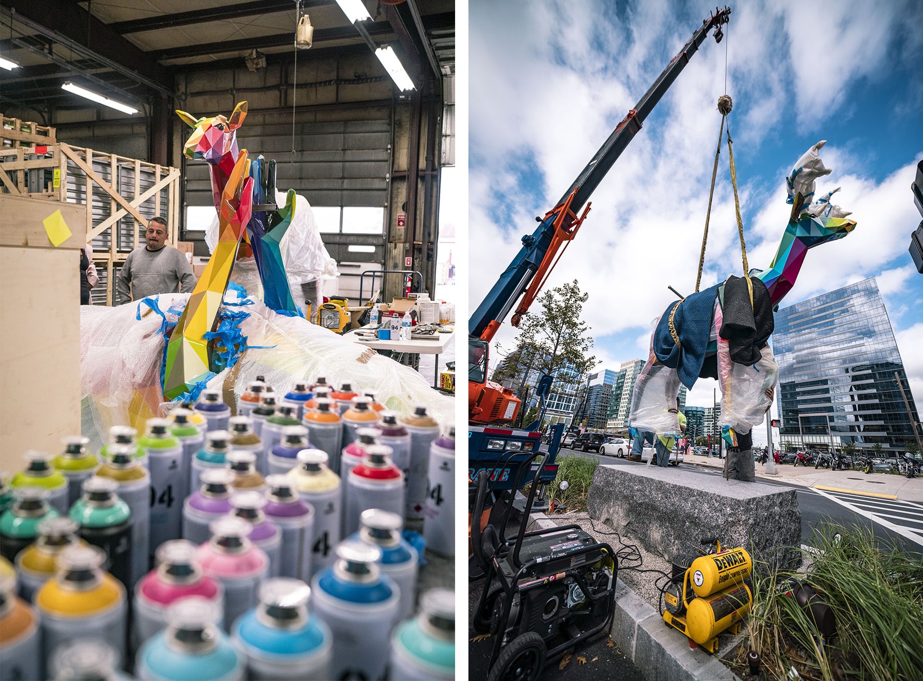 Le coloratissime sculture di Okuda San Miguel a Boston | Collater.al