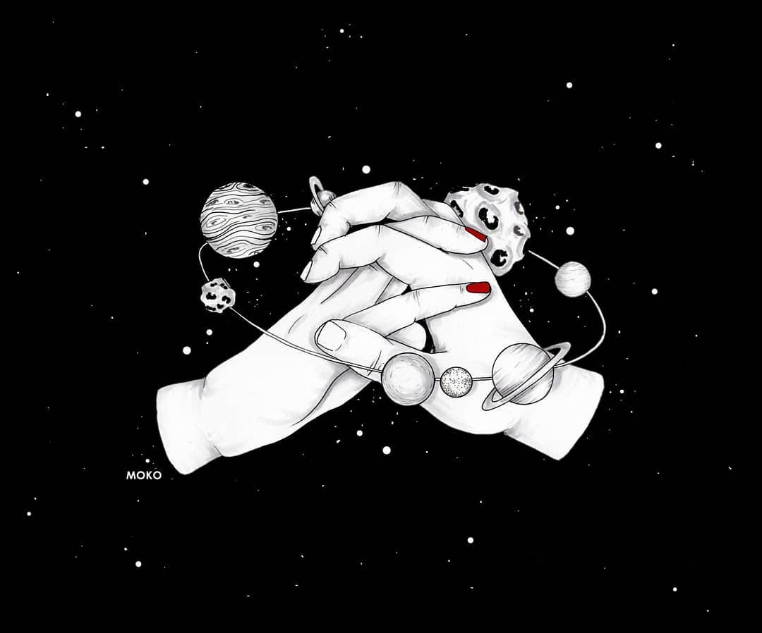 MOKO realizza poetiche illustrazioni in bianco e nero | Collater.al