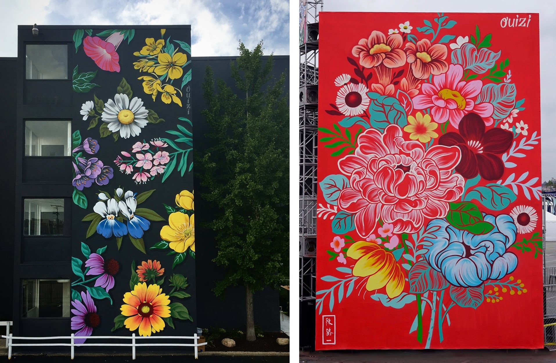 Ouizi trasforma palazzi grigi in giardini in fiore | Collater.al