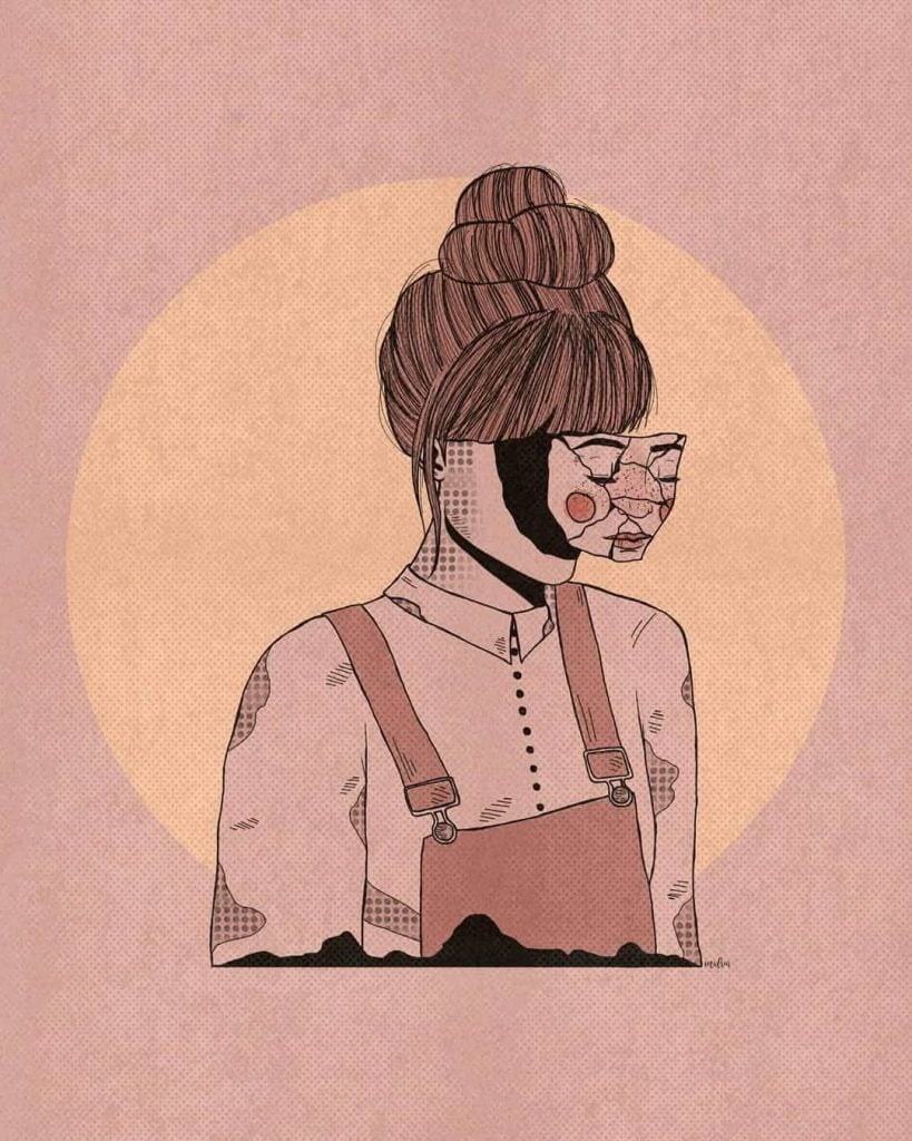 Colori caldi ed intimità nelle illustrazioni di Martina Francone | Collater.al