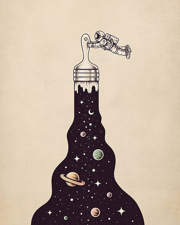 Nello spazio insieme a Buko, illustrazioni galattiche | Collater.al 9