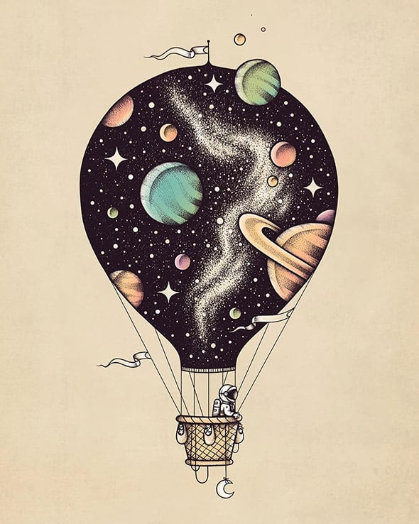 Nello spazio insieme a Buko, illustrazioni galattiche | Collater.al 15