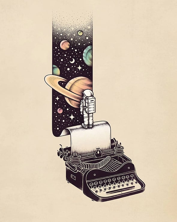 Nello spazio insieme a Buko, illustrazioni galattiche | Collater.al 15