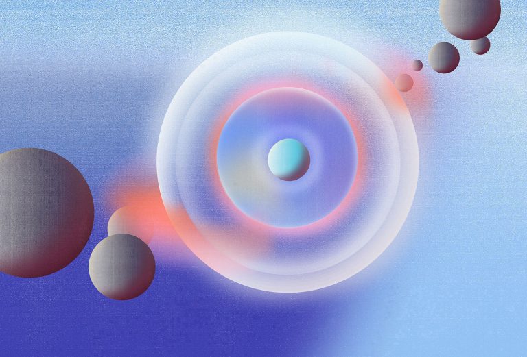 Merijn Hos, illustrations made of geometries and gradients | Collater.al