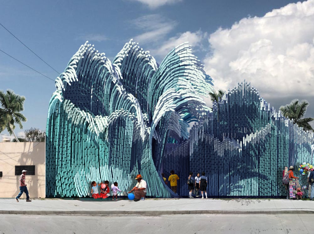 New Wave, riciclare plastica per costruire una scuola in Messico | Collater.al