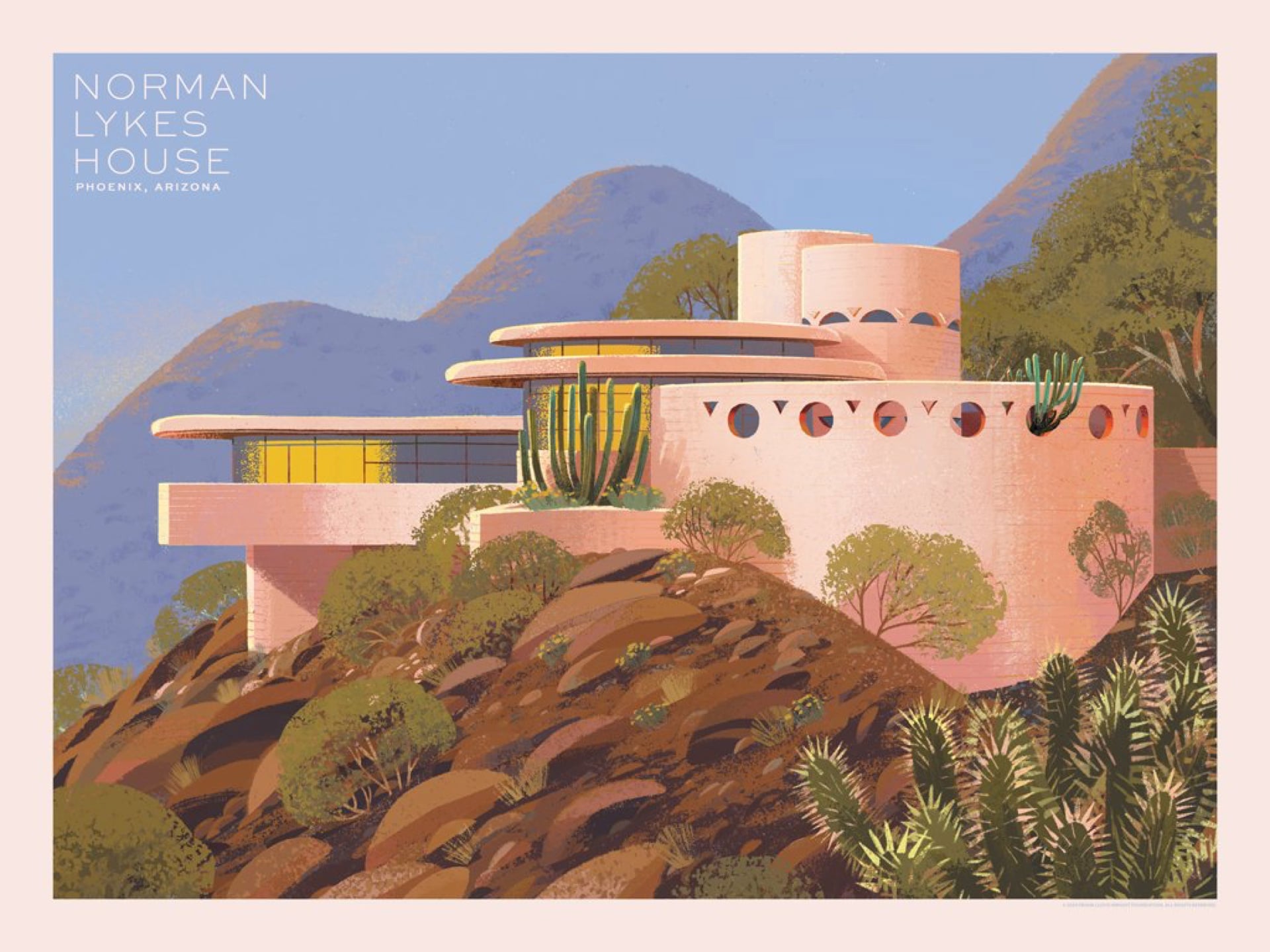 Frank Lloyd Wright's works become vintage illustrations | Collater.al