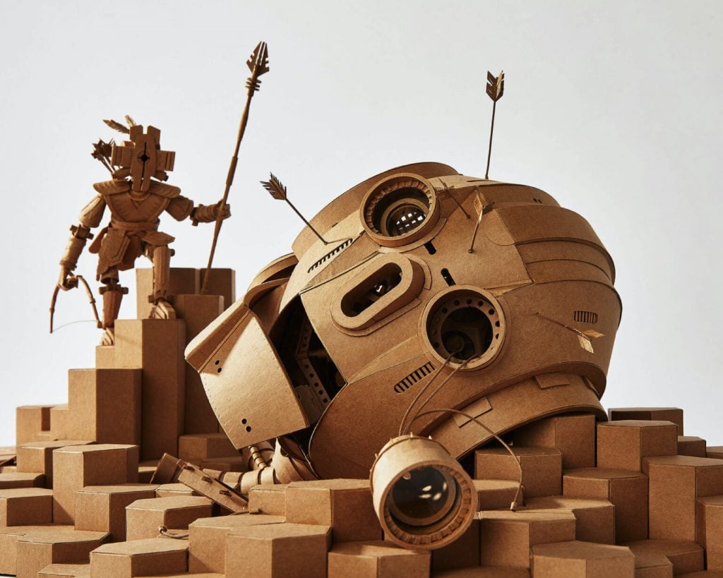 Greg Olijnyk's sci-fi cardboard sculptures | Collater.al