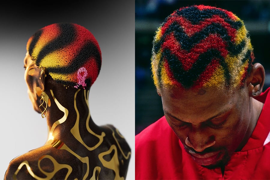 Hairstyles Of The Worm Dennis Rodman Tank Top
